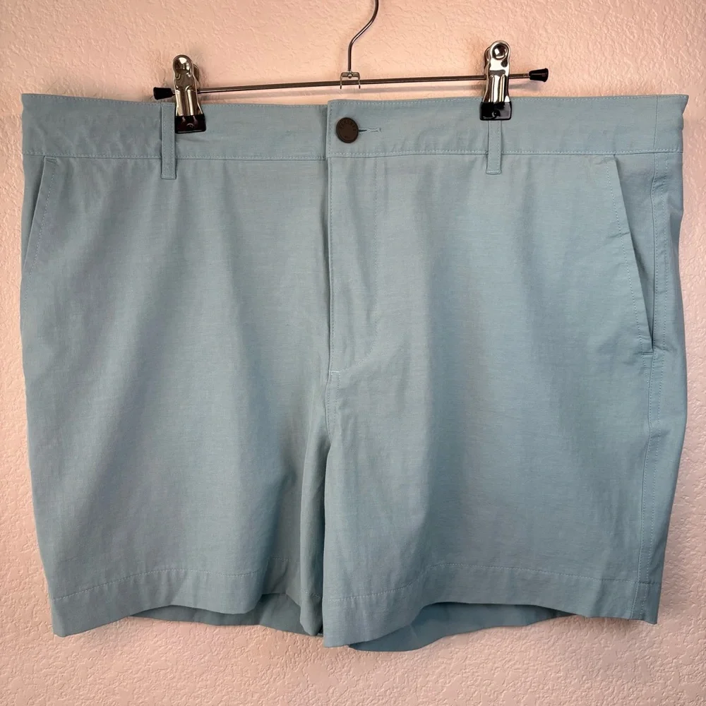 Faherty Men’s All Day Shorts Drawstring Light Blue - Size 36